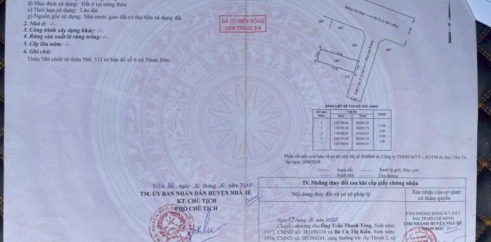 Bán đất hẻm lớn 1545 Lê Văn Lương gần cầu Long Kiểng