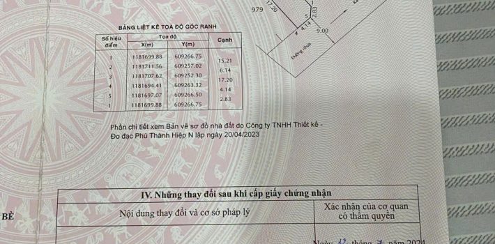 Lô góc Đào Tông Nguyên thị trấn Nhà Bè giá tốt