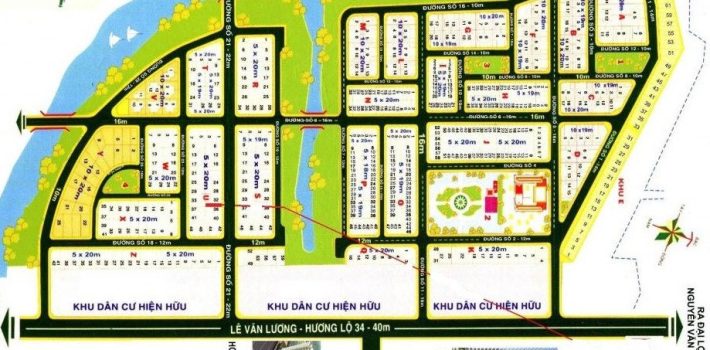 Bán nền Sadeco Phước Kiển A diện tích 5×19 hướng Nam